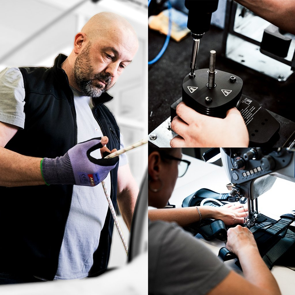 Component assembly and harness sewing